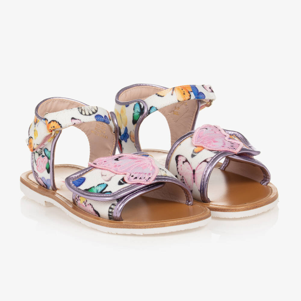 Sophia Webster Mini Kids' Girls Ivory Butterfly Sandals
