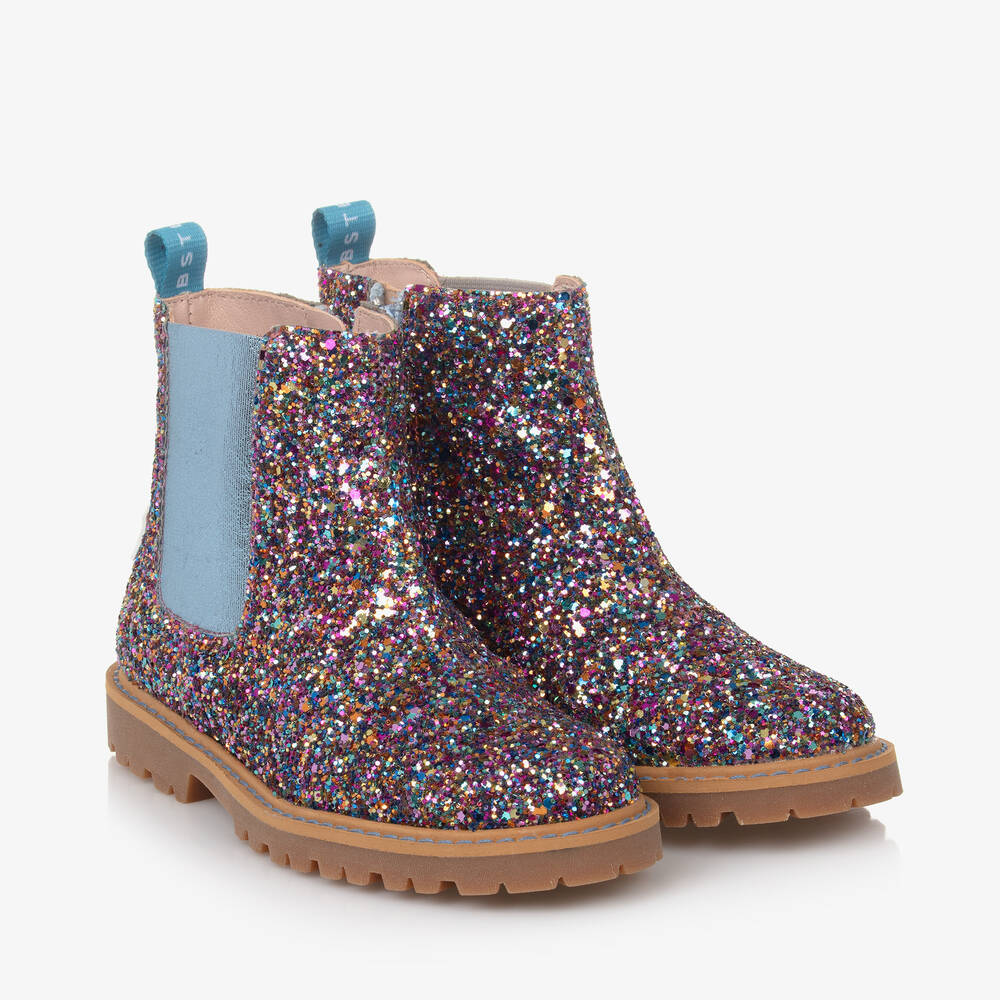 Sophia Webster Mini - Girls Multi Glitter Lara Chelsea Boots | Childrensalon