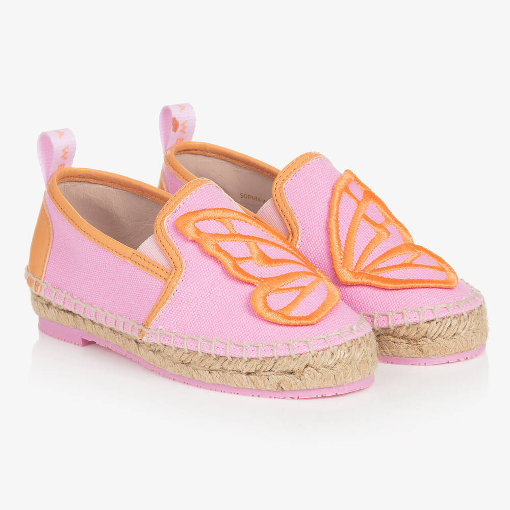 Sophia Webster Mini - Розовые эспадрильи с бабочками | Childrensalon