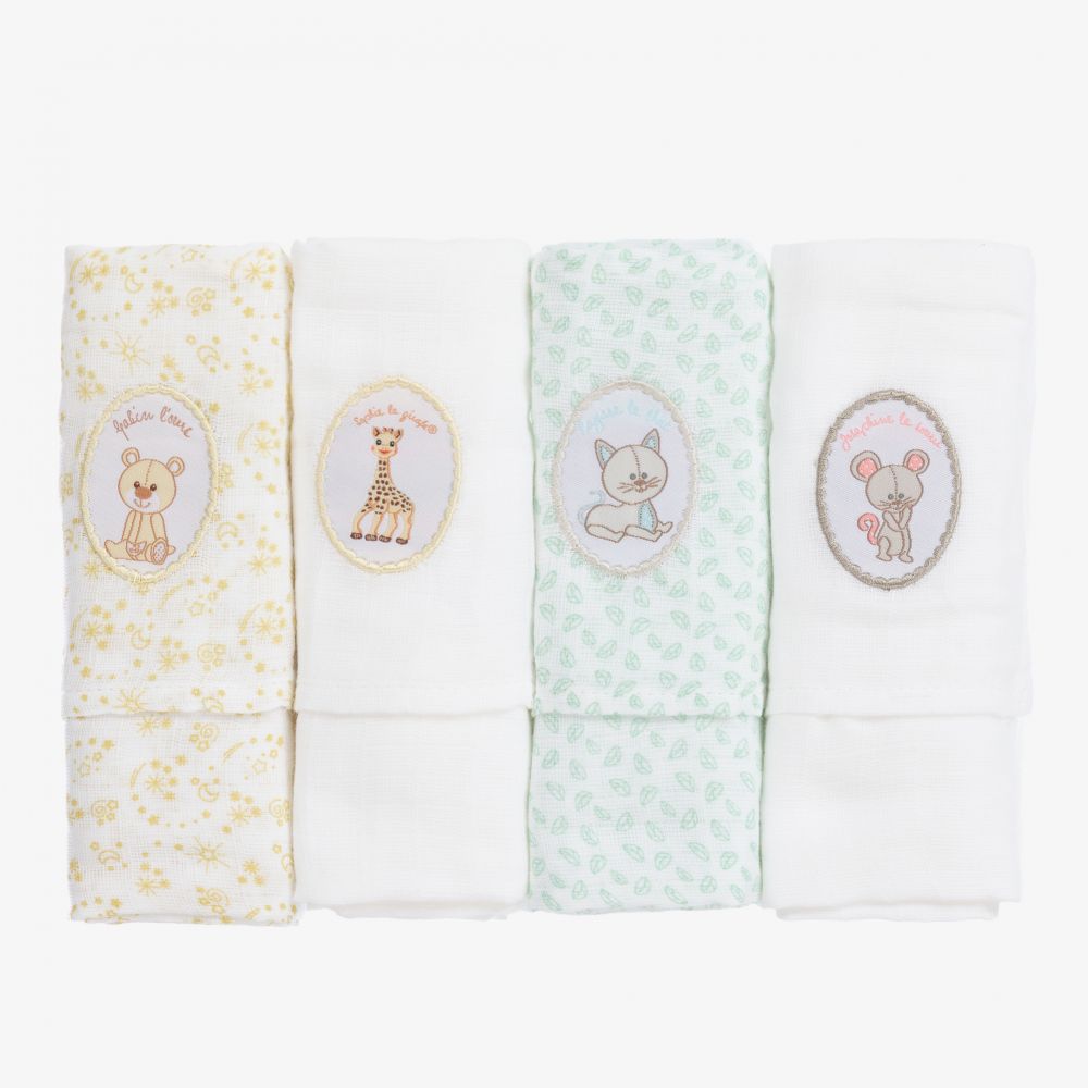 Sophie la Girafe - Cotton Muslin Cloths (4 Pack) | Childrensalon