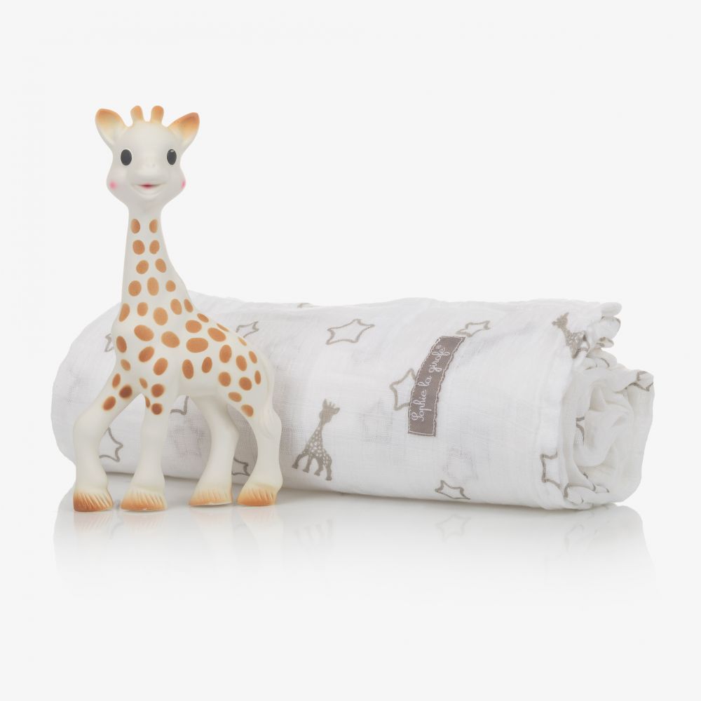 Sophie la Girafe - Giraffe & Swaddle Blanket Set | Childrensalon