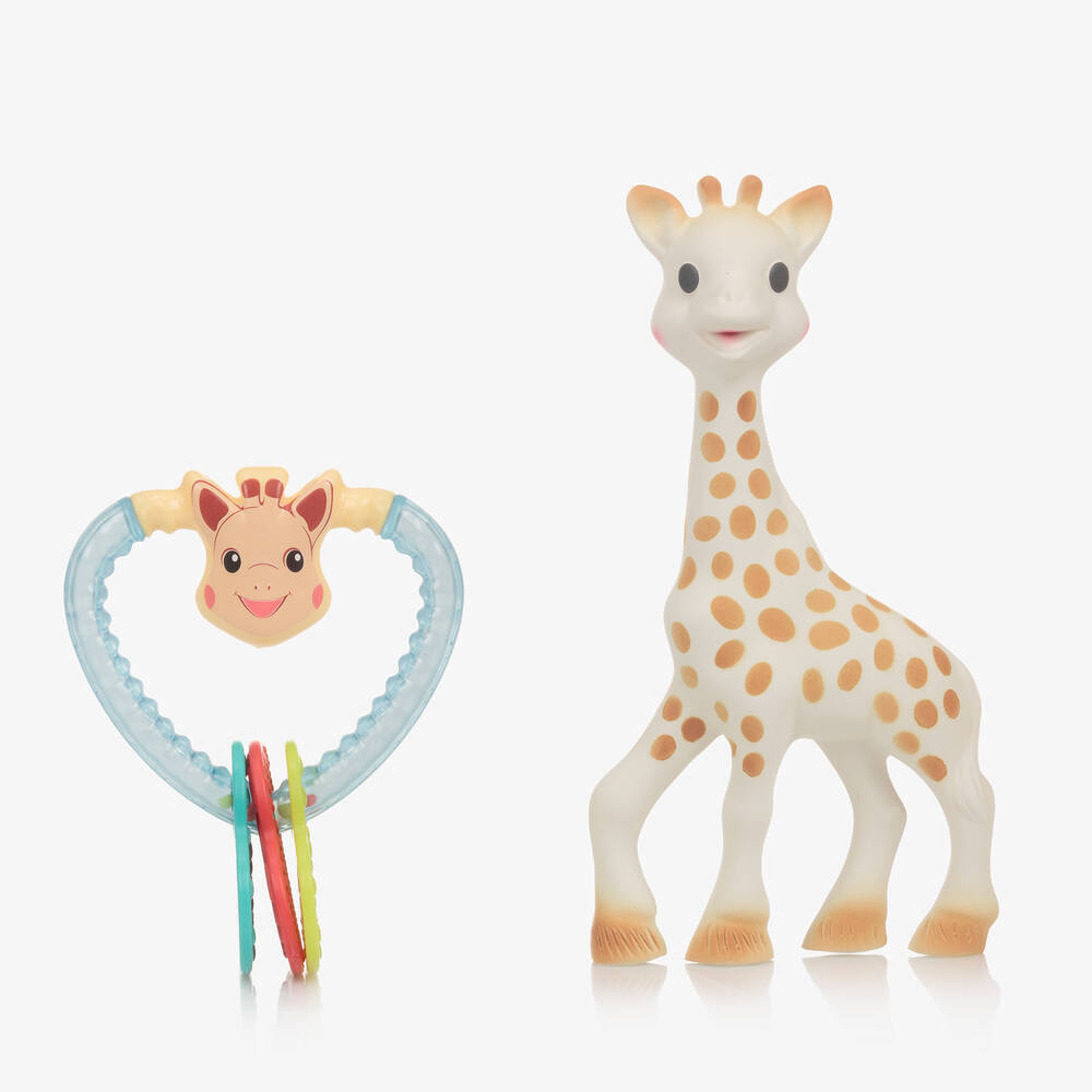 Sophie la Girafe - Sophie Rubber Teether & Rattle Gift Set  | Childrensalon