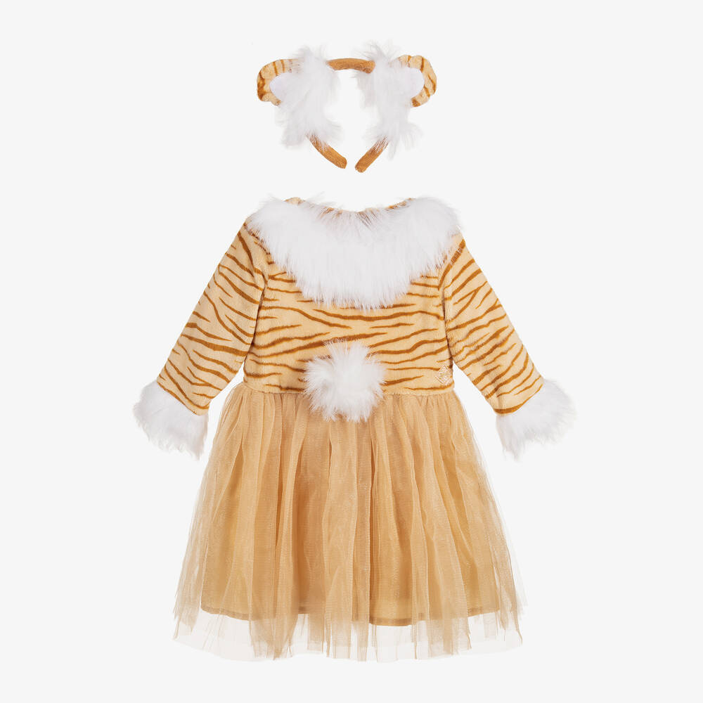 Souza - Girls Beige Tiger Costume  | Childrensalon