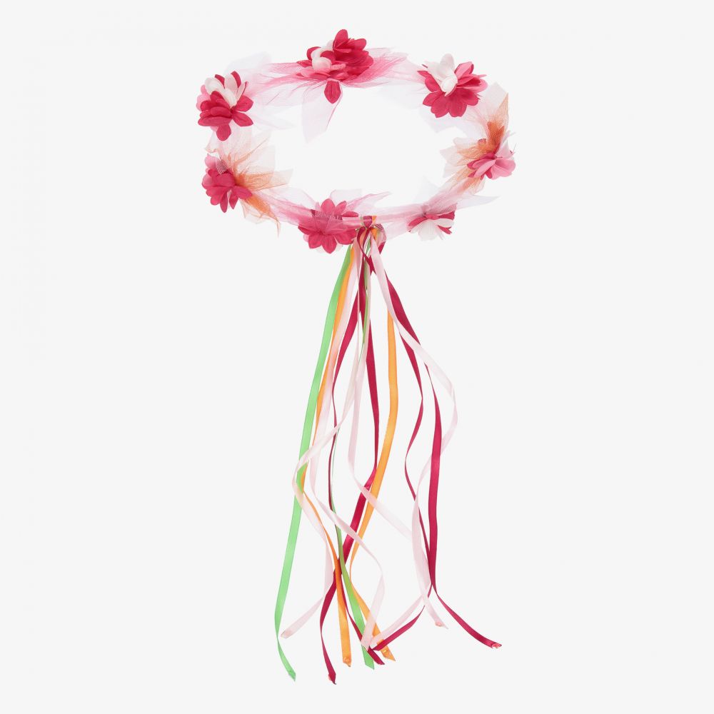 Souza - Розовый ободок с цветами для девочек  | Childrensalon