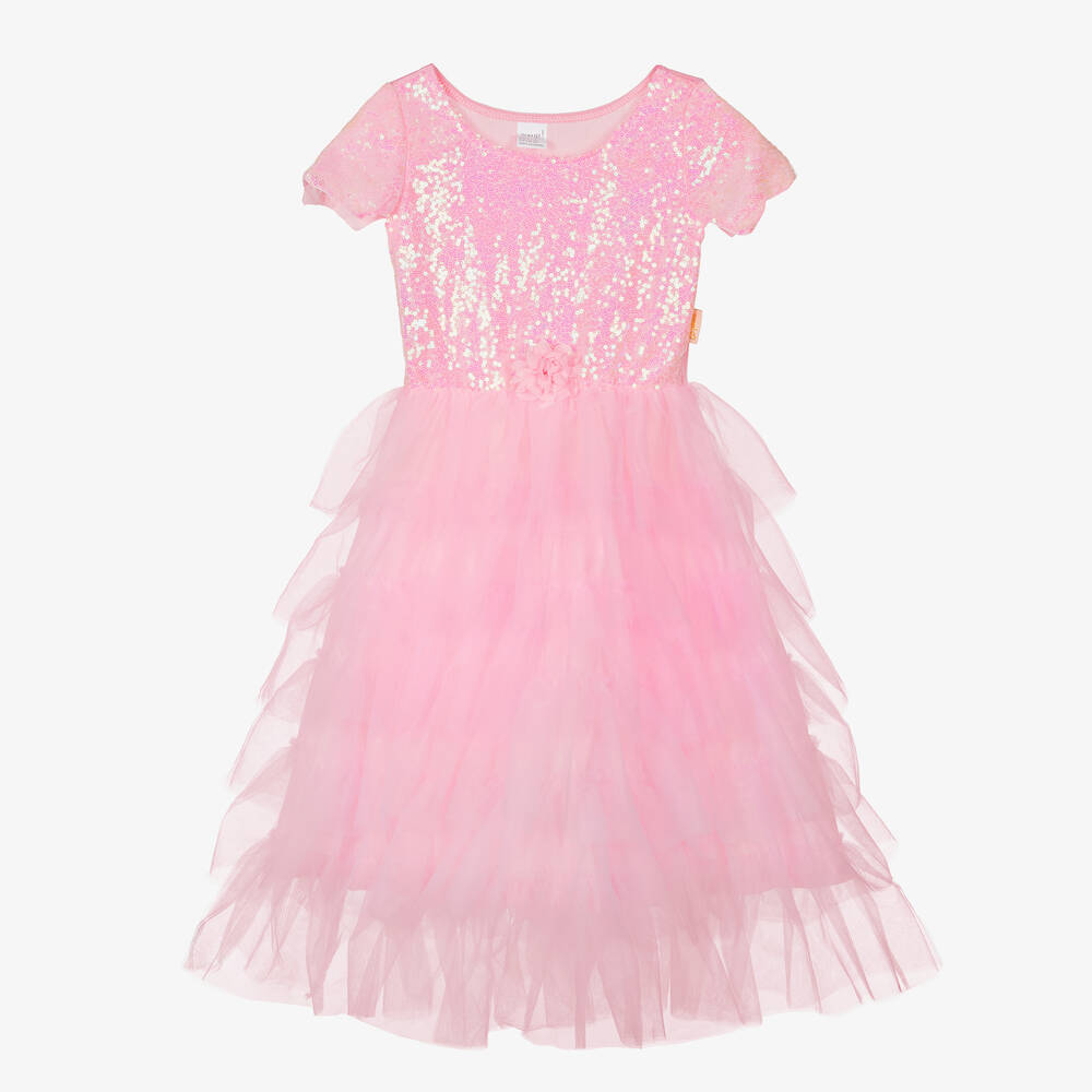 Souza - Розовое платье из тюля с пайетками | Childrensalon