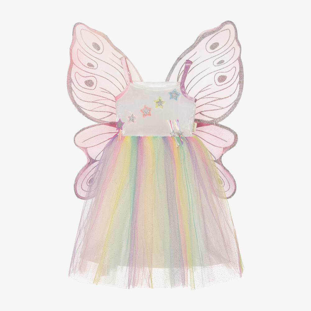 Souza - Girls White & Pink Tulle Fairy Costume | Childrensalon