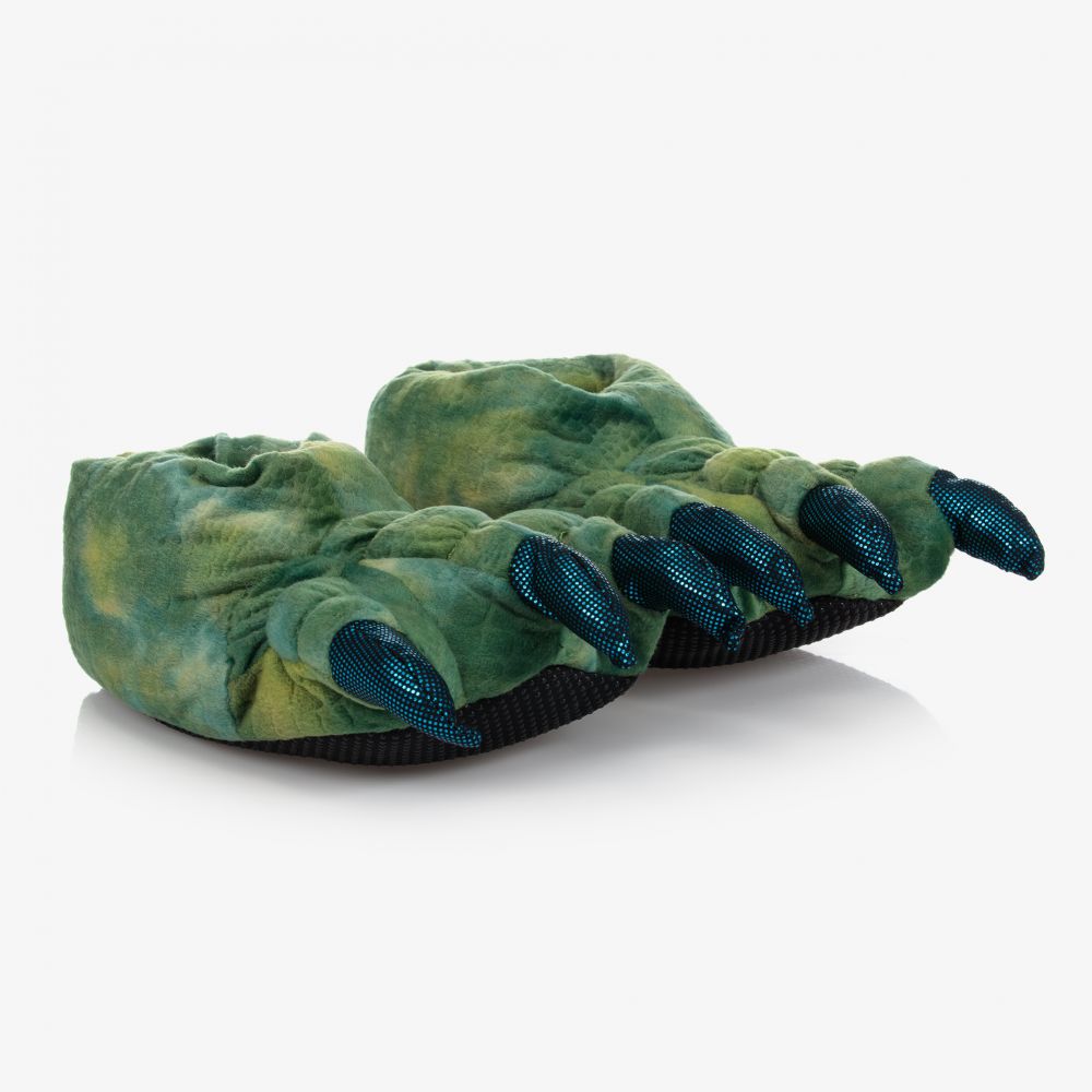 Souza - Green Dragon Feet Slippers | Childrensalon