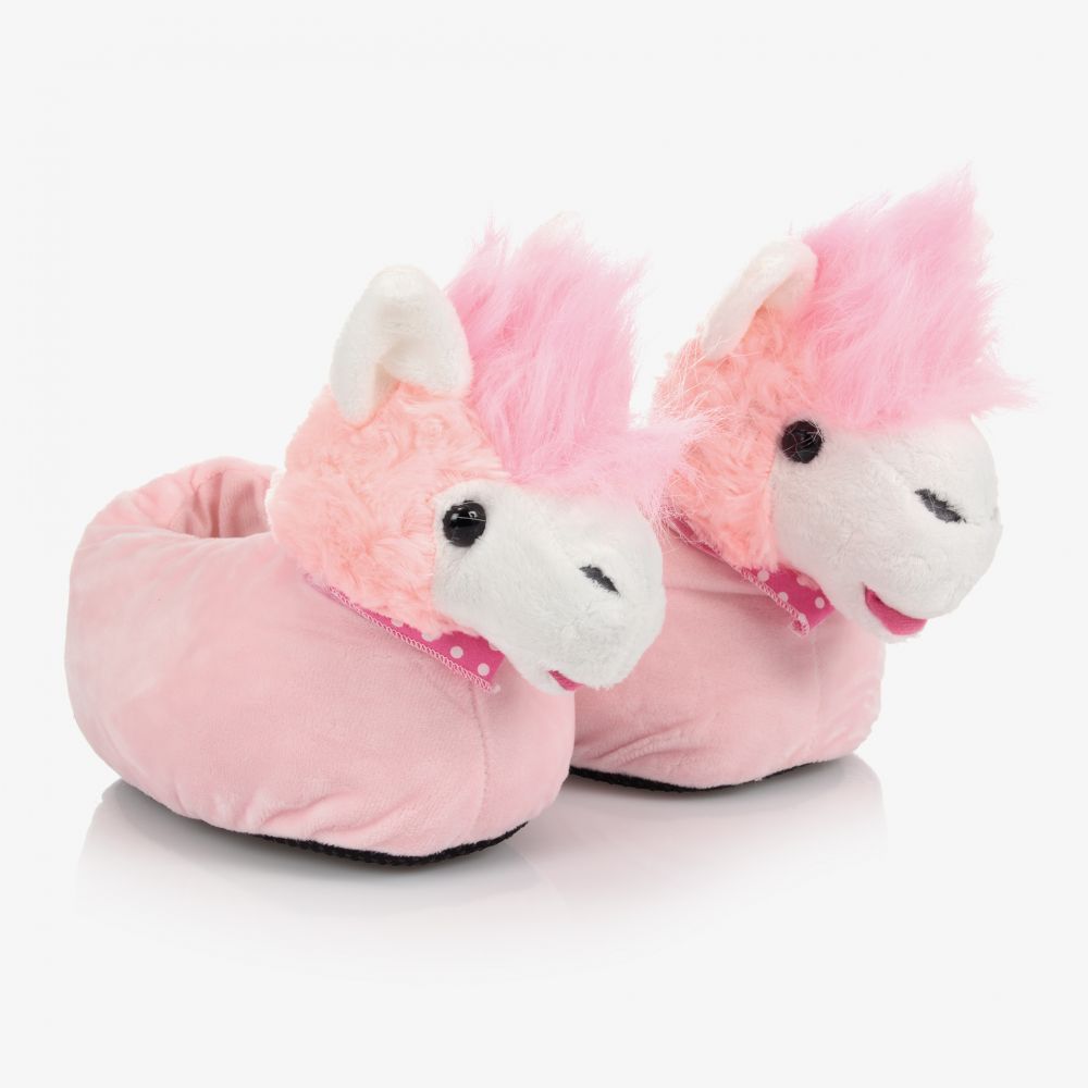 Souza - Pink Llama Slippers | Childrensalon