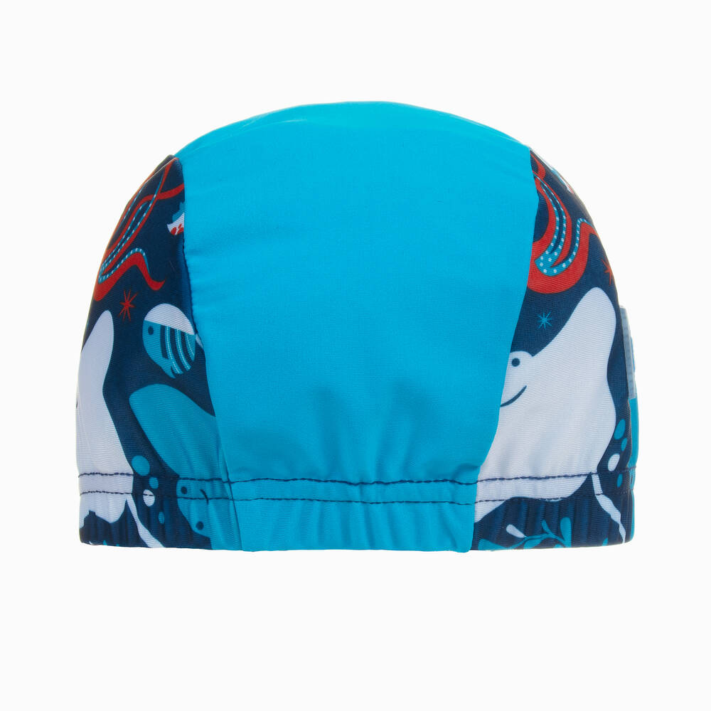 Splash About - Голубая купальная шапочка с морским принтом (UPF50+) | Childrensalon