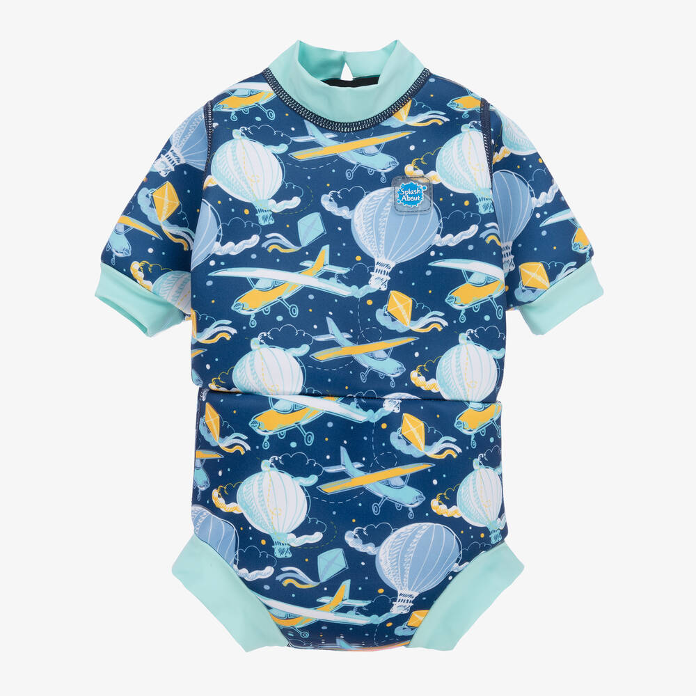 Splash About - Navy Blue Happy Nappy Baby Wet Suit (UPF 50+) | Childrensalon
