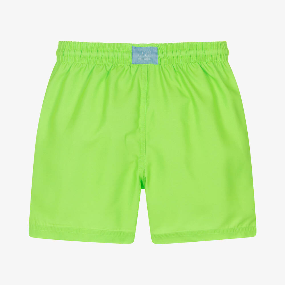 Stella Cove - Boys Neon Green Swim Shorts | Childrensalon