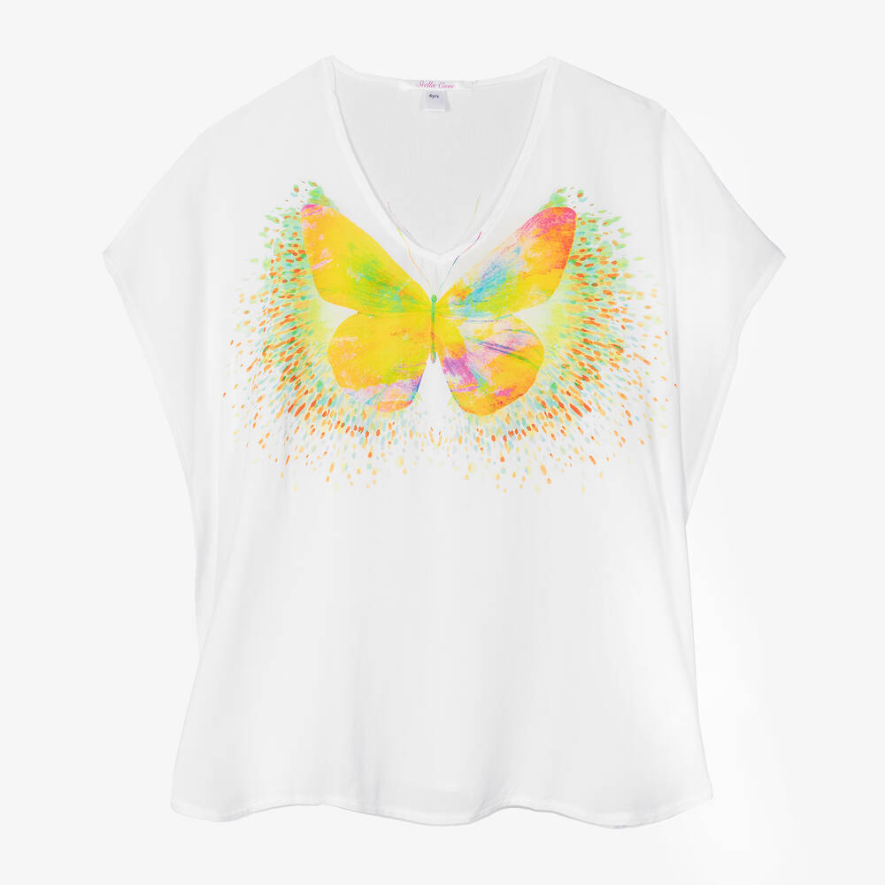 Stella Cove - Белый кафтан с бабочкой для девочек | Childrensalon