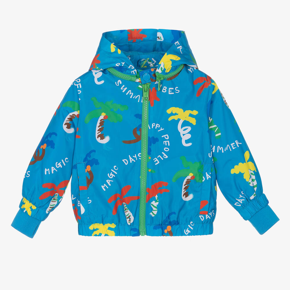 Stella McCartney Kids - Голубая куртка с пальмами | Childrensalon