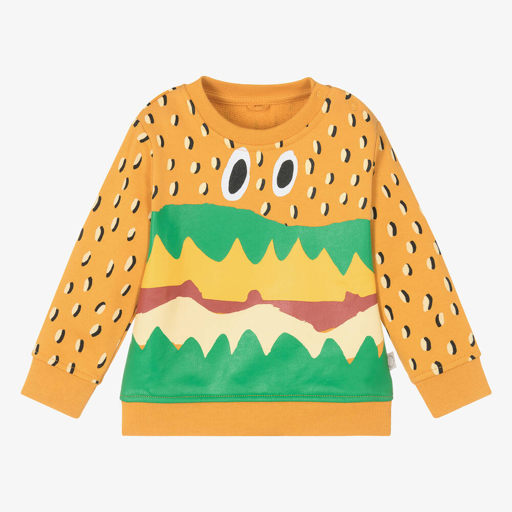 Stella McCartney Kids - Sweat-shirt orange sandwich bébé | Childrensalon
