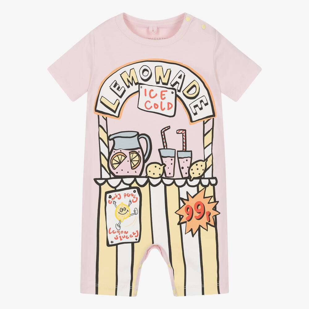 Stella McCartney Kids - Baby Girls Pink Cotton Shortie | Childrensalon