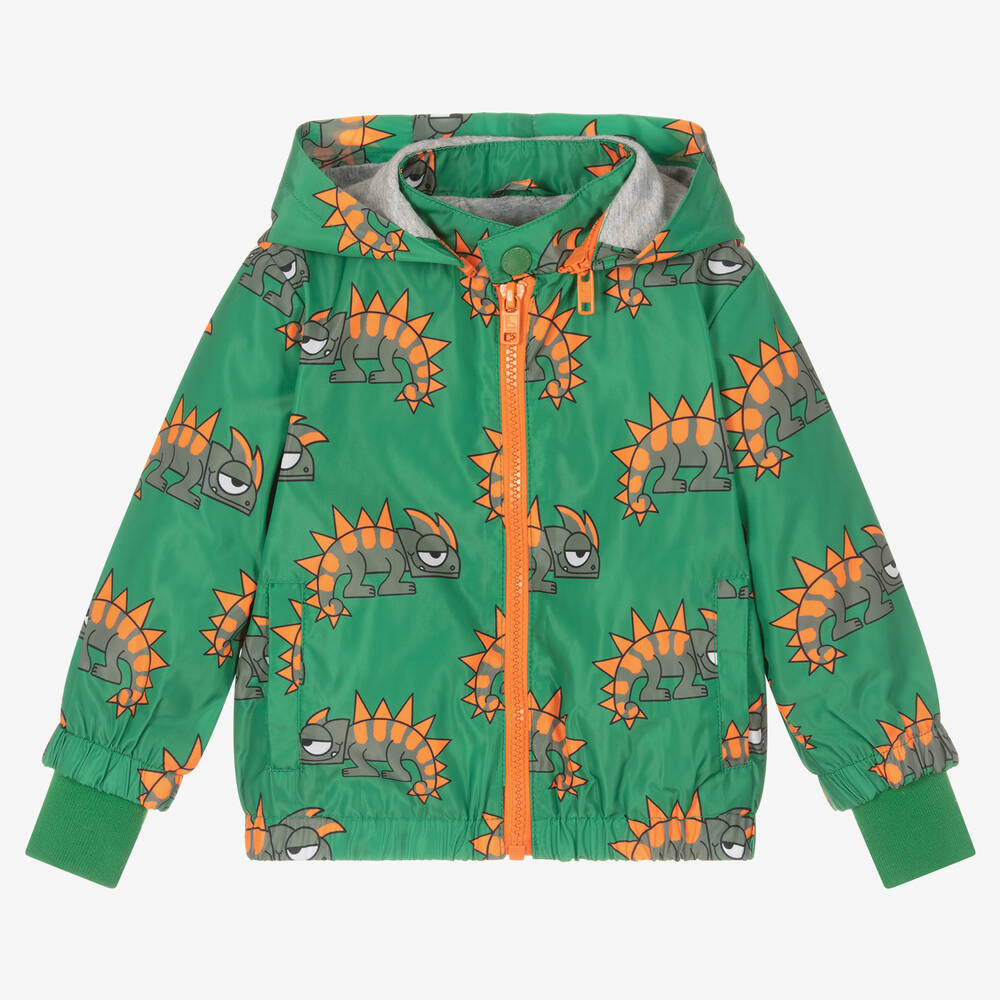 Stella McCartney Kids - Boys Green Gecko Hooded Jacket | Childrensalon