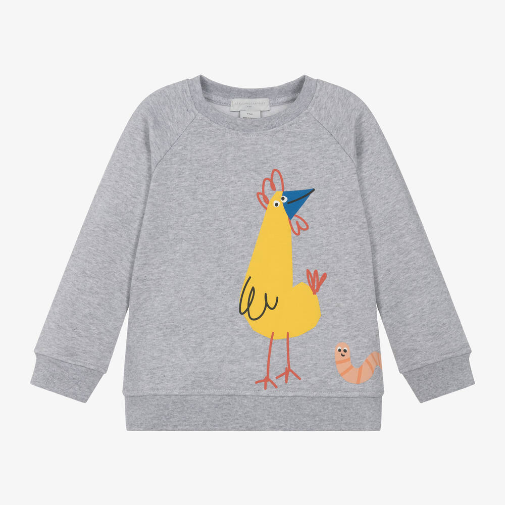 Stella McCartney Kids - Boys Grey Cotton Sweatshirt | Childrensalon