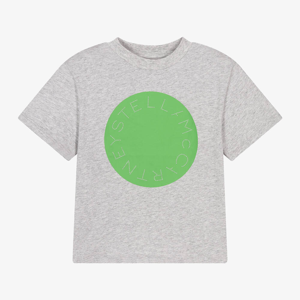 Stella McCartney Kids - Серая хлопковая футболка для мальчиков | Childrensalon