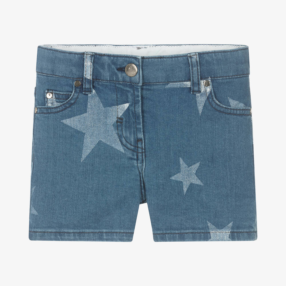 Stella McCartney Kids - Синие джинсовые шорты со звездами | Childrensalon