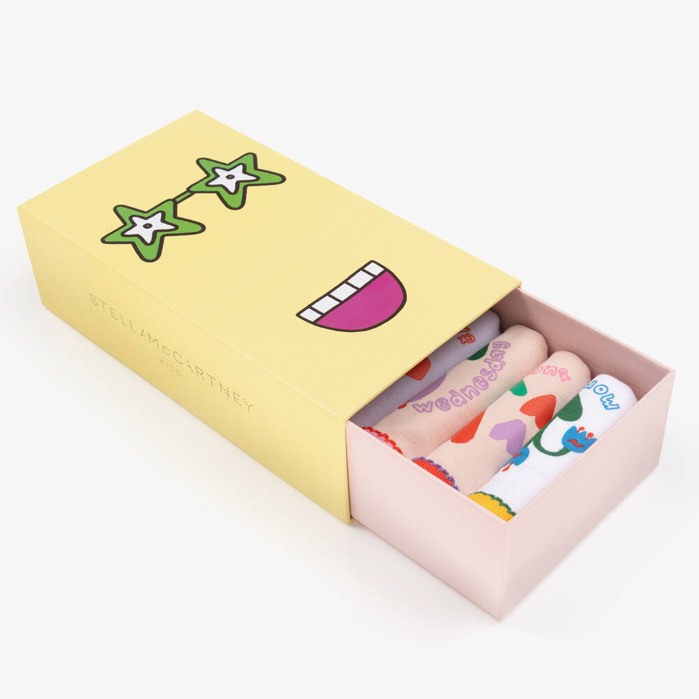 Childrensalon Essentials Girls Pink Organic Cotton Knickers (7 Pack)