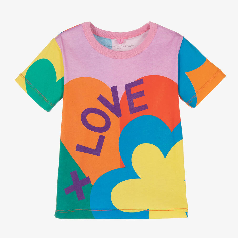 Stella McCartney Kids - Разноцветная хлопковая футболка | Childrensalon