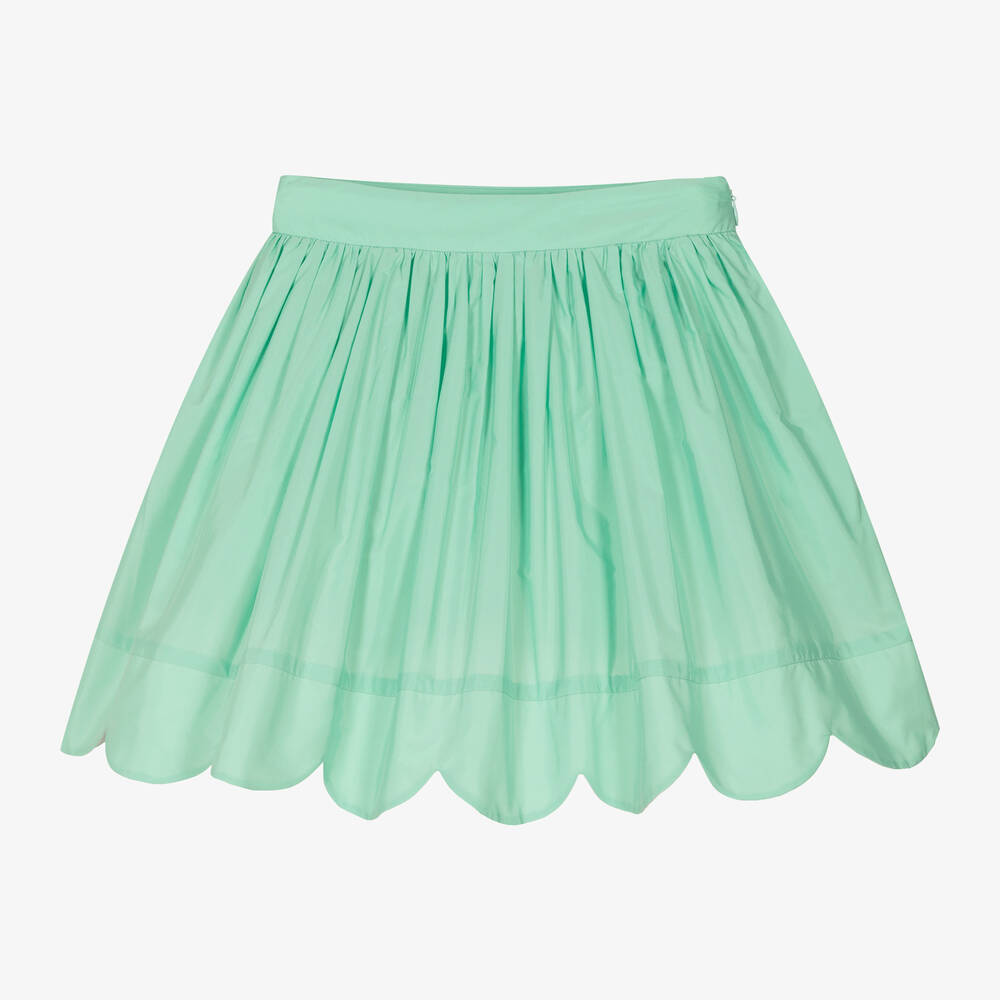 Stella Mccartney Kids Girls Green Taffeta Skirt