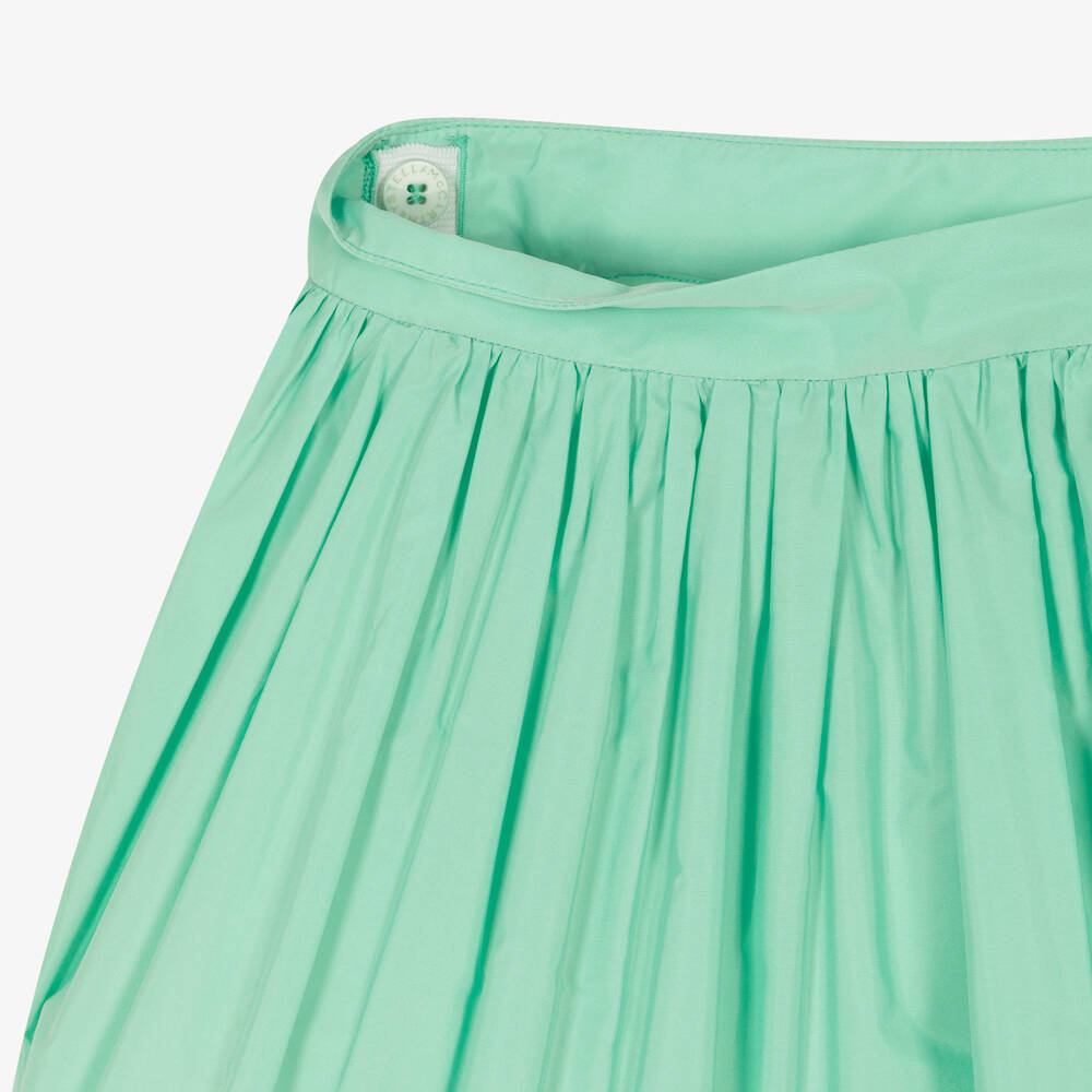 Stella McCartney Kids - Girls Green Taffeta Skirt | Childrensalon