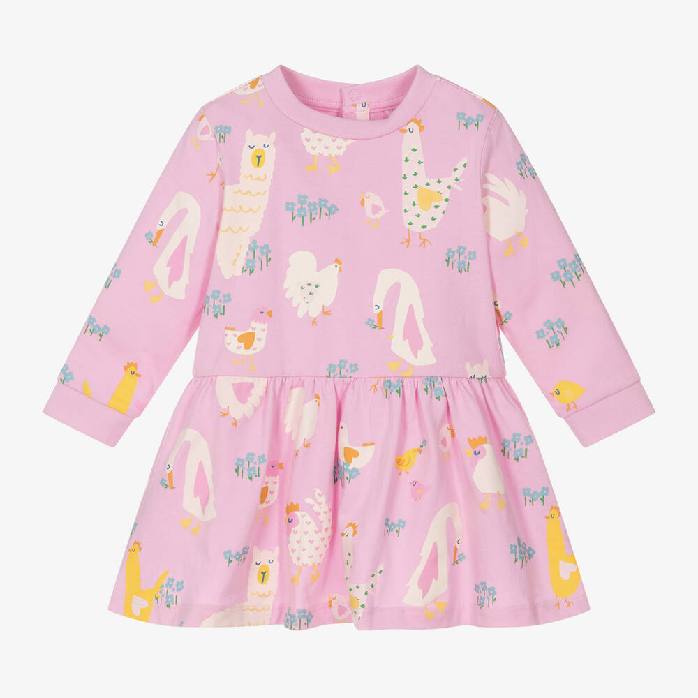 Stella McCartney Kids - Girls Pink Animal Dress | Childrensalon