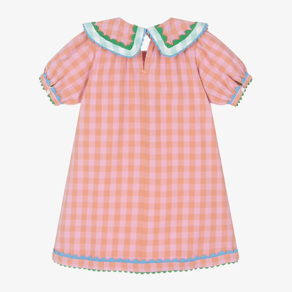 Stella McCartney Kids - Girls Pink Cotton Sunflower Dress | Childrensalon