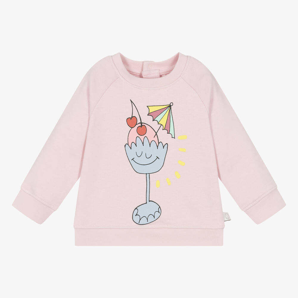Stella McCartney Kids - Girls Pink Cotton Sweatshirt | Childrensalon