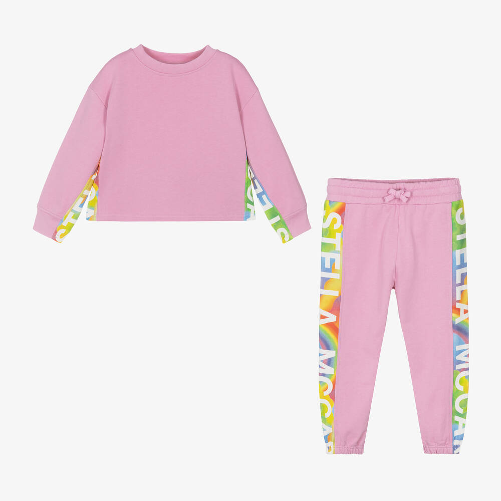 Stella McCartney Kids rainbow-print Cotton track-pants - Farfetch