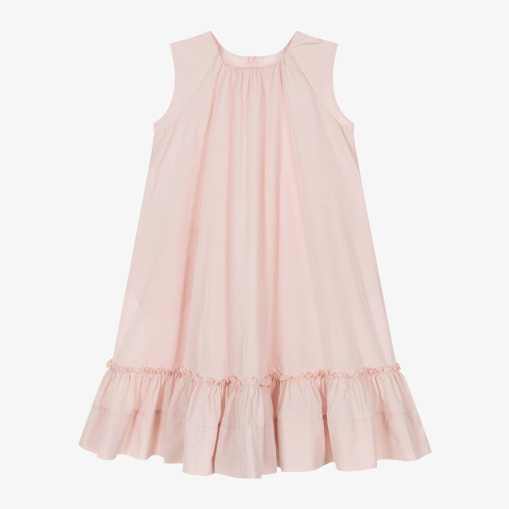 Shop Stella Mccartney Kids Girls Pink Taffeta Dress