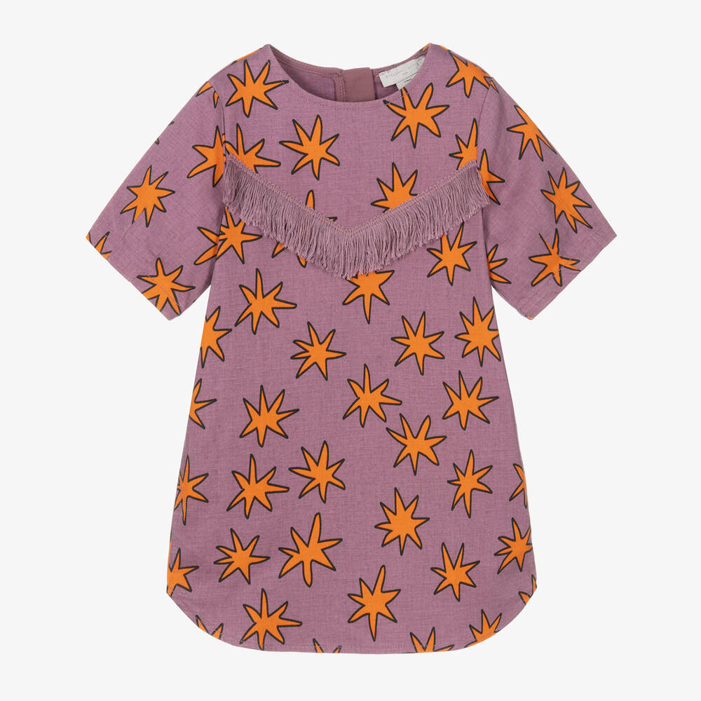 Stella McCartney Kids - Girls Purple Denim Star Dress | Childrensalon