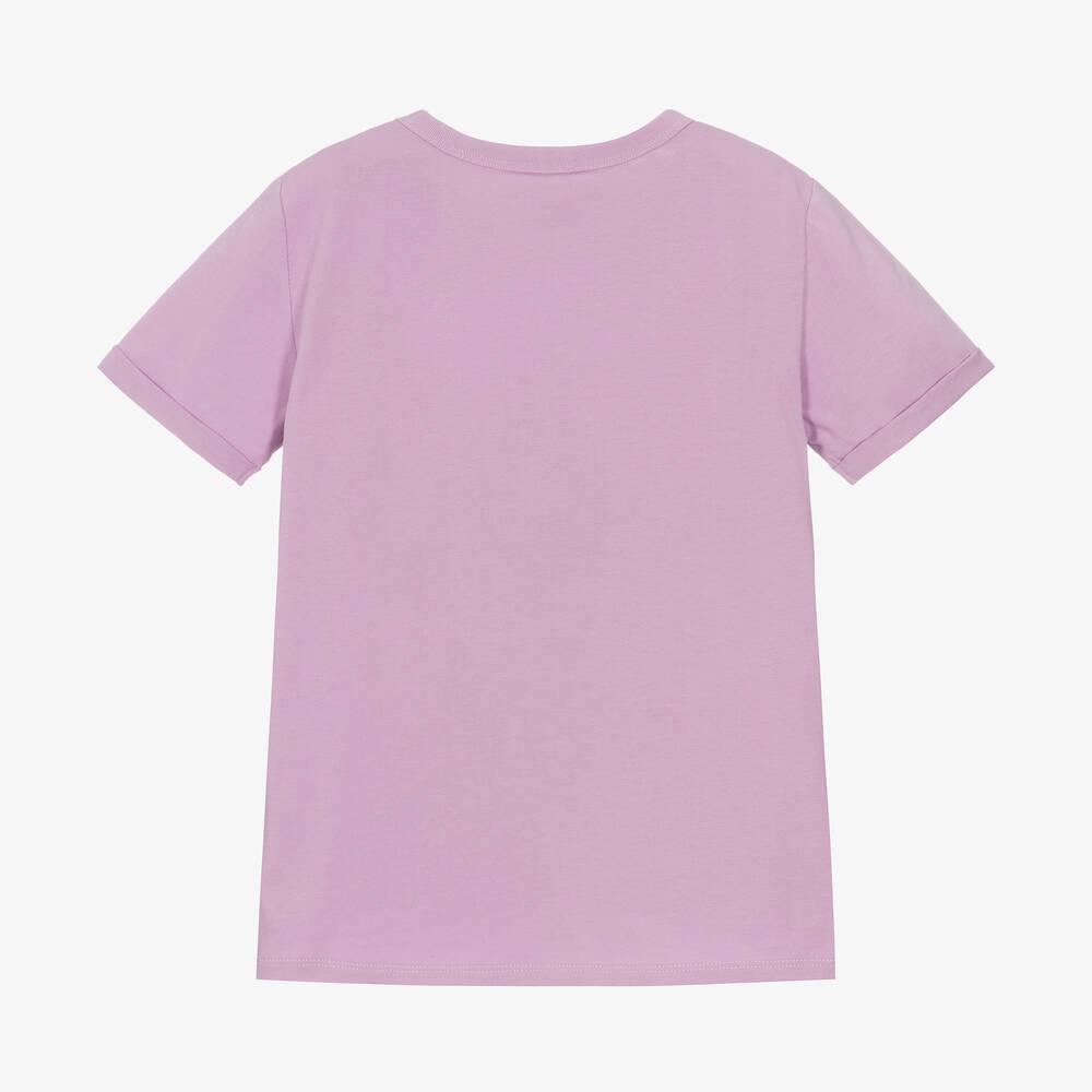 Stella McCartney Kids - Girls Purple Organic Cotton Star T-Shirt ...
