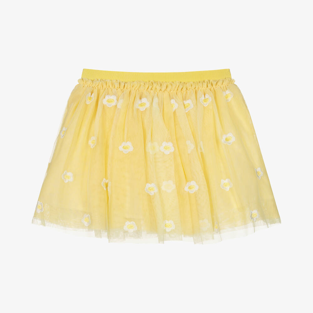 Stella McCartney Kids - Желтая юбка из тюля с ромашками | Childrensalon