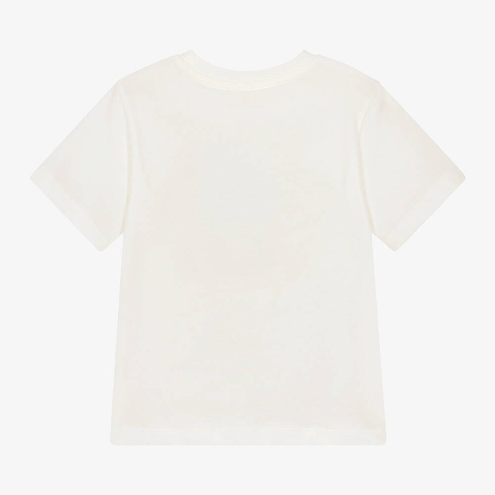 Stella McCartney Kids - Ivory & Blue Graphic Cotton T-Shirt | Childrensalon