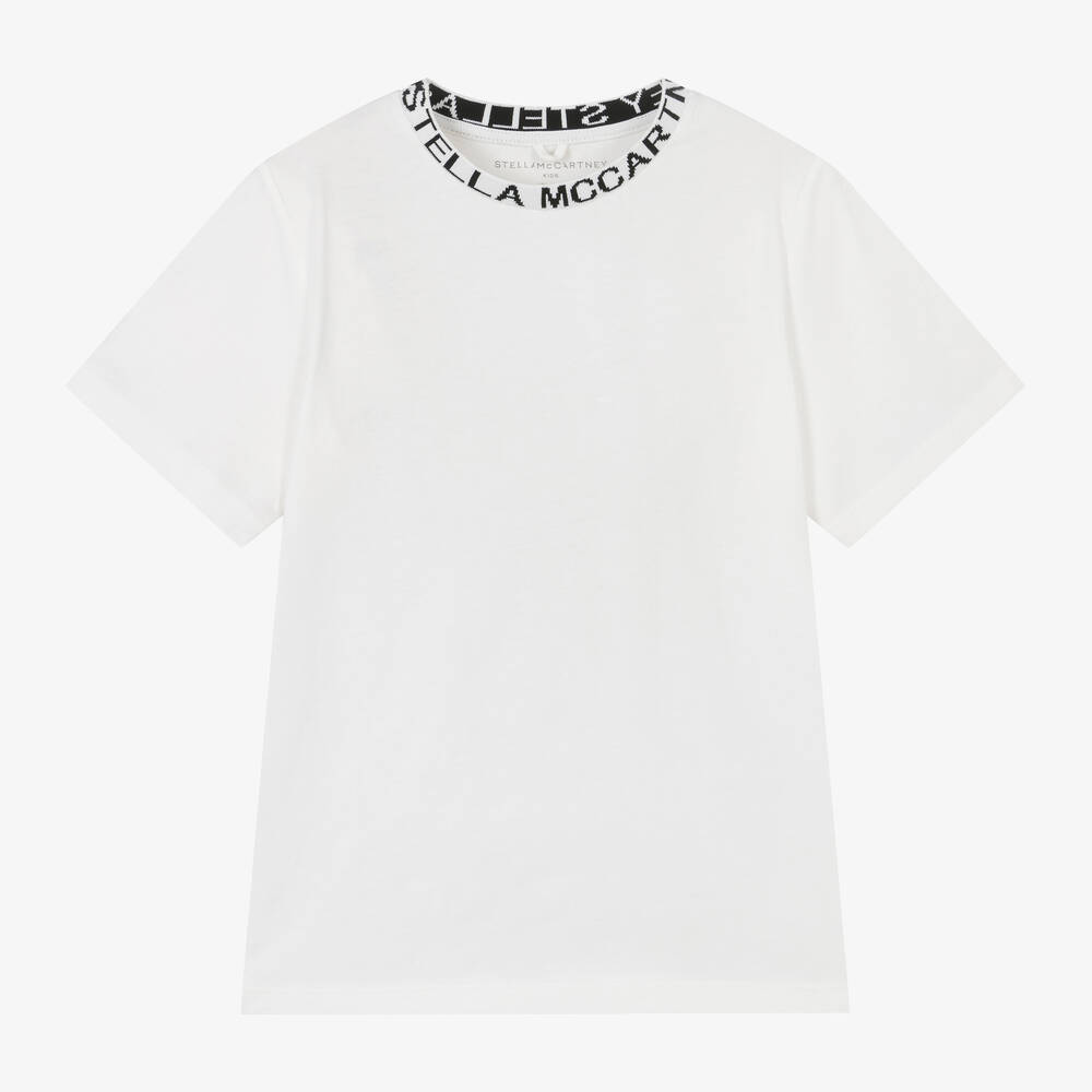 Stella McCartney Kids - Ivory Organic Cotton T-Shirt | Childrensalon