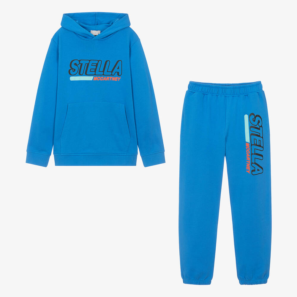 Stella McCartney Kids - بدلة رياضية قطن عضوي لون أزرق للمراهقين | Childrensalon