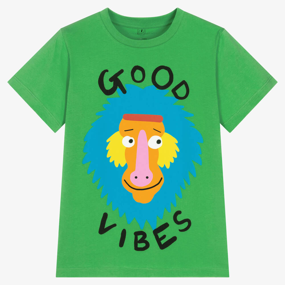 Stella McCartney Kids - T-shirt vert en coton ado | Childrensalon