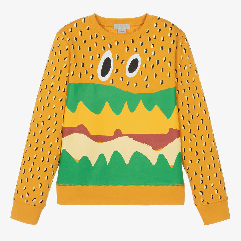 Stella McCartney Kids - Teen Boys Orange Sandwich Sweatshirt | Childrensalon