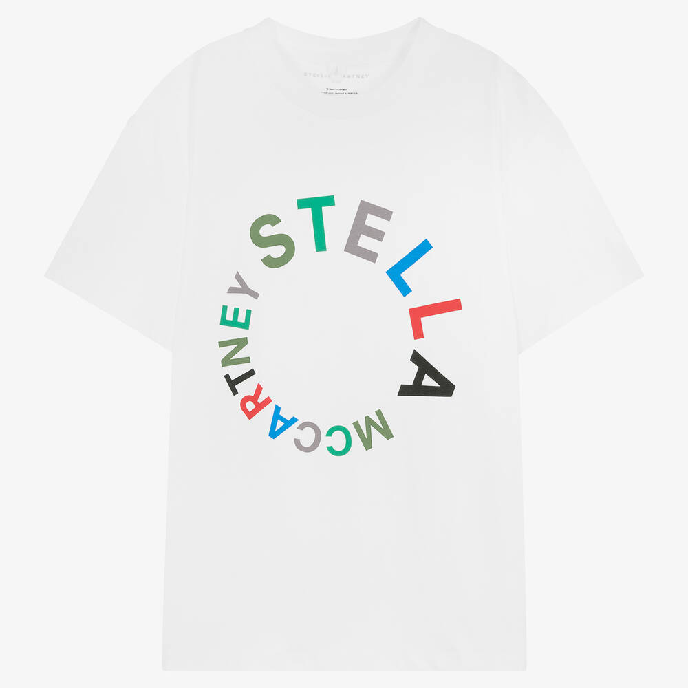 Stella Mccartney Kids Teen Boys White Organic Cotton T-shirt