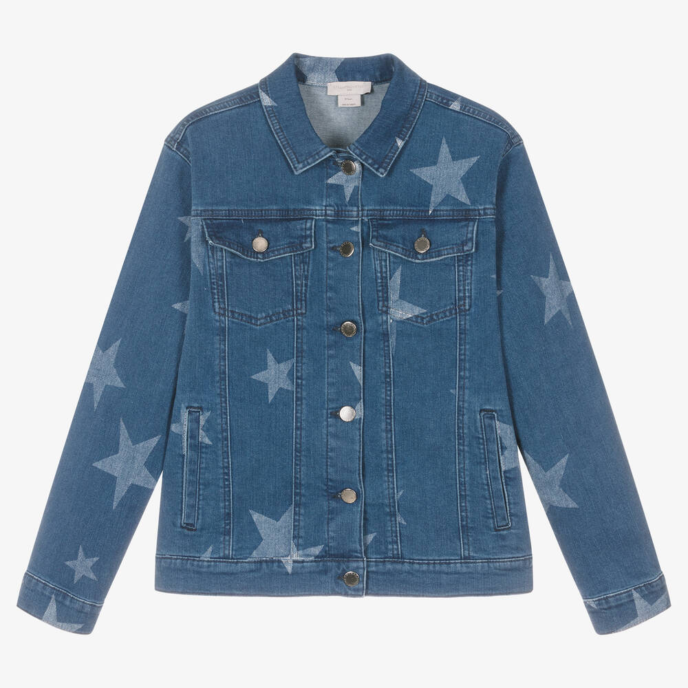 Stella McCartney Kids - Синяя джинсовая куртка с звездами | Childrensalon