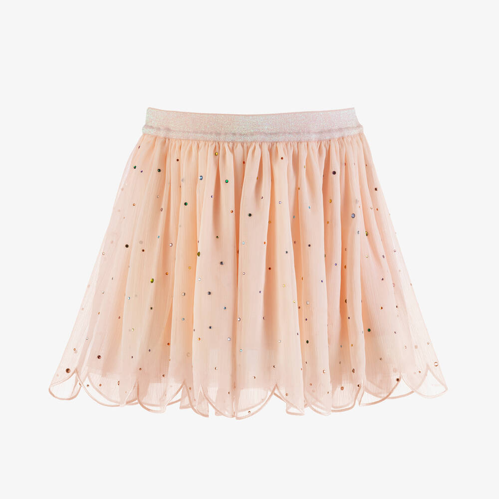 Stella McCartney Kids - Teen Girls Blush Pink Chiffon & Tulle Skirt | Childrensalon