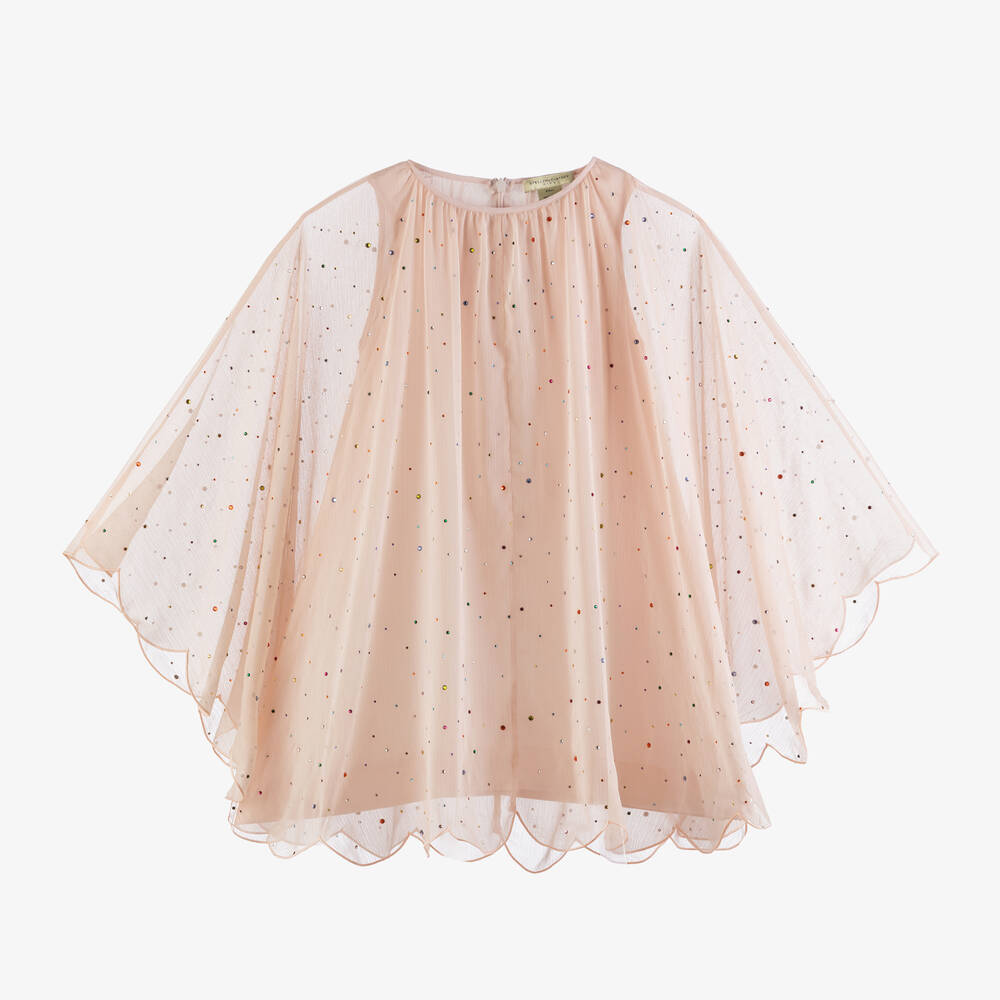 Stella McCartney Kids - Teen Girls Blush Pink Crêpe Chiffon Dress | Childrensalon