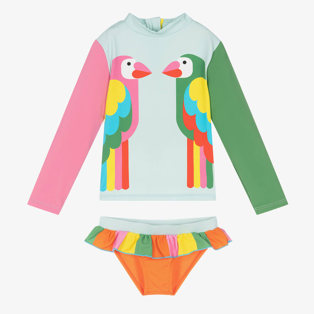 Stella McCartney Kids - Teen Girls Colourful Parrot Tankini (UPF50+)