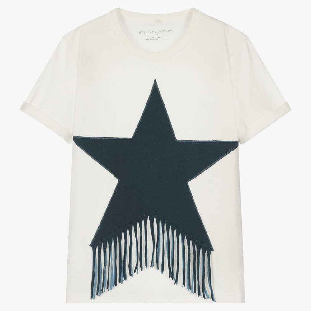 Stella McCartney Kids - T-shirt coton ivoire à étoile ado | Childrensalon