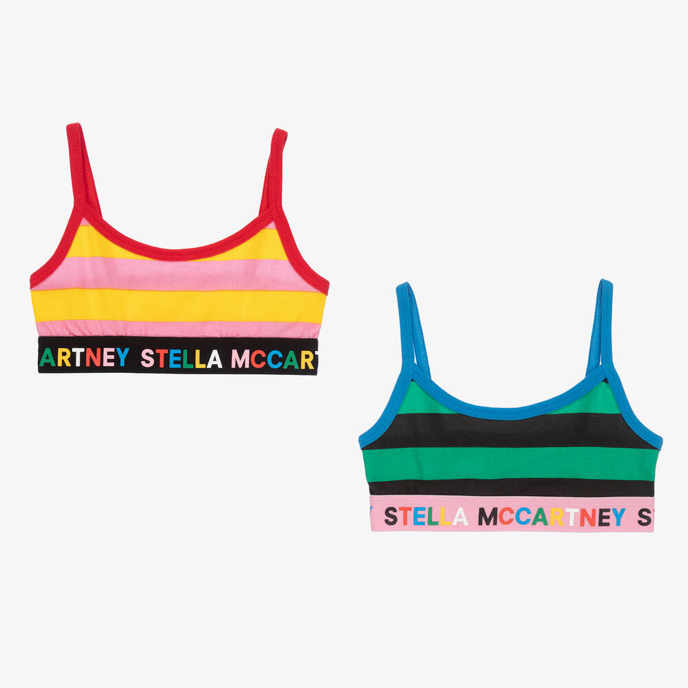 Stella McCartney Kids - Teen Girls Multicolour Stripe Bras (2 Pack
