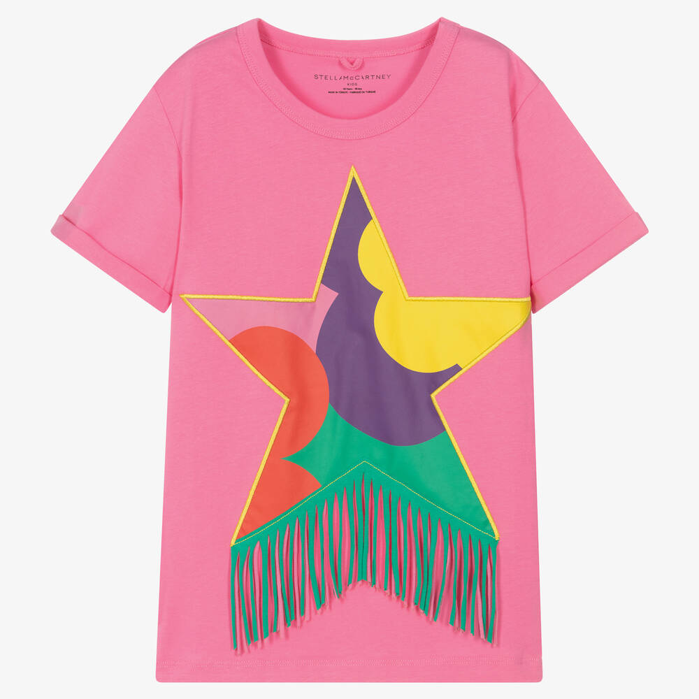 Stella McCartney Kids - T-shirt rose à étoile ado fille | Childrensalon