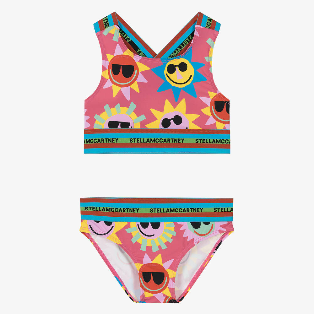 Stella McCartney Kids - Teen Girls Pink Sunshine Bikini (UPF50+) | Childrensalon