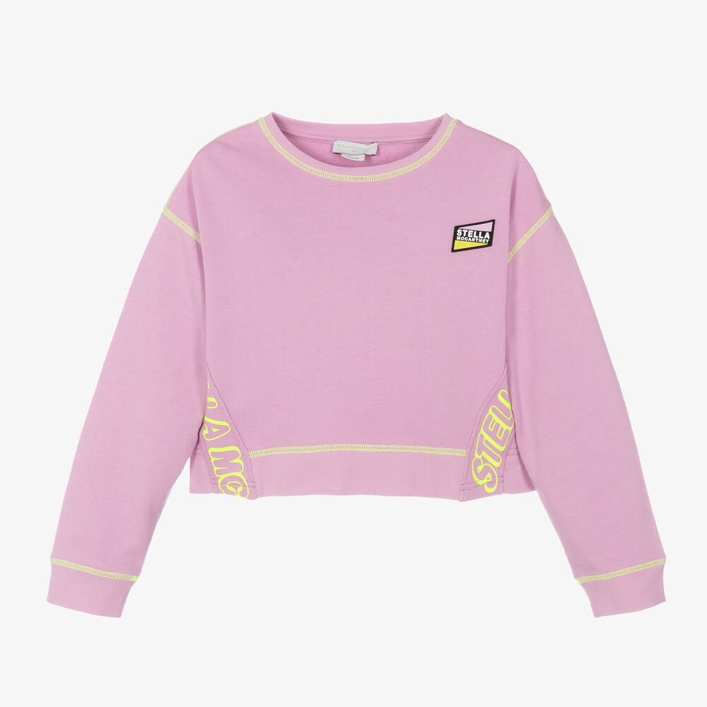 Stella McCartney Kids - Teen Girls Purple Cotton Sweatshirt | Childrensalon